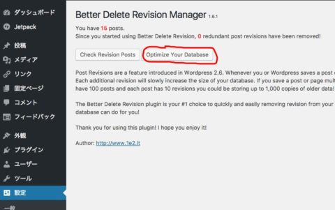 Better Delete Revision　データベース最適化